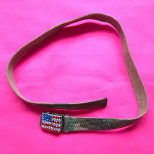 y2k 1990s vintage rhinestone camo flag belt size small medium Vintage | Accessories | Y2k 99s Vintage Rhinestone Camo Flag  main image 2